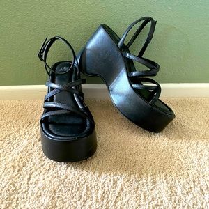 Wild fable black platform sandals